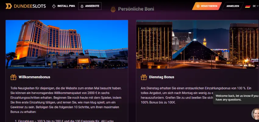 dundeeslots casino boni